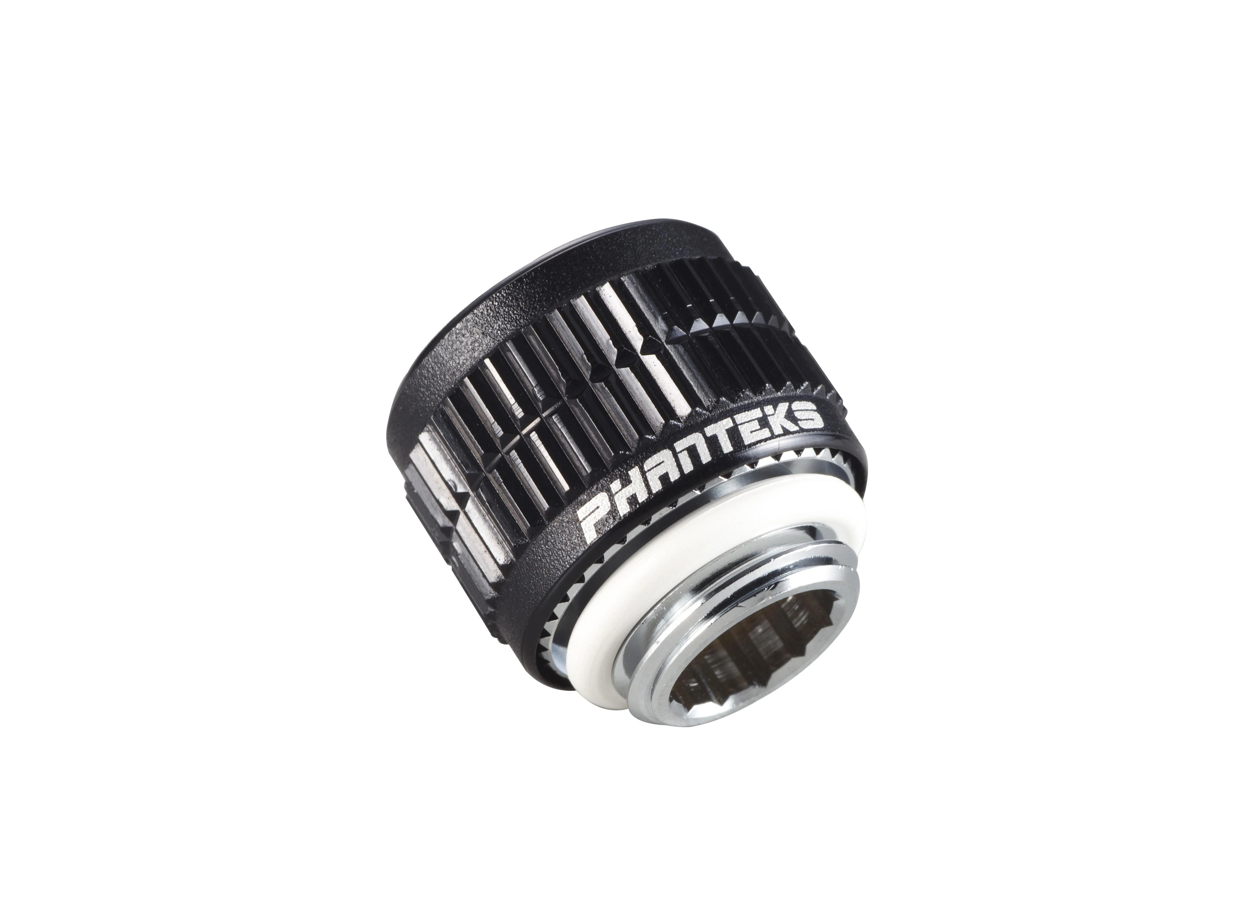 Phanteks juodas 13/10mm sujungimas su rantytu paviršiumi