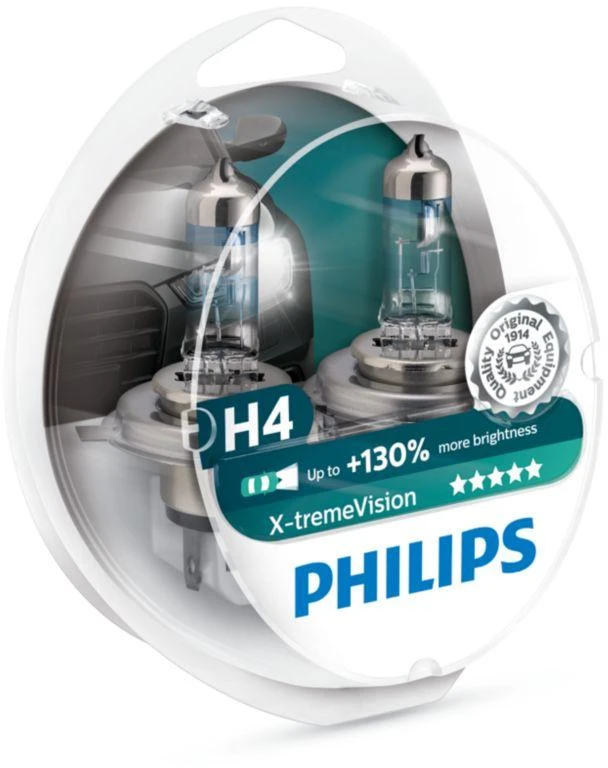 Philips H4 halogeninės lemputės pakuotėje
