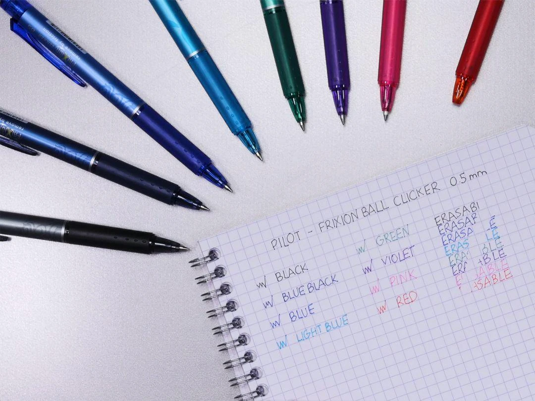 Pilot Pen Automatinis tušinukas Pilot Frixion Clicker, gelinis, 0.5mm, su trintuku, raudonos spalvos