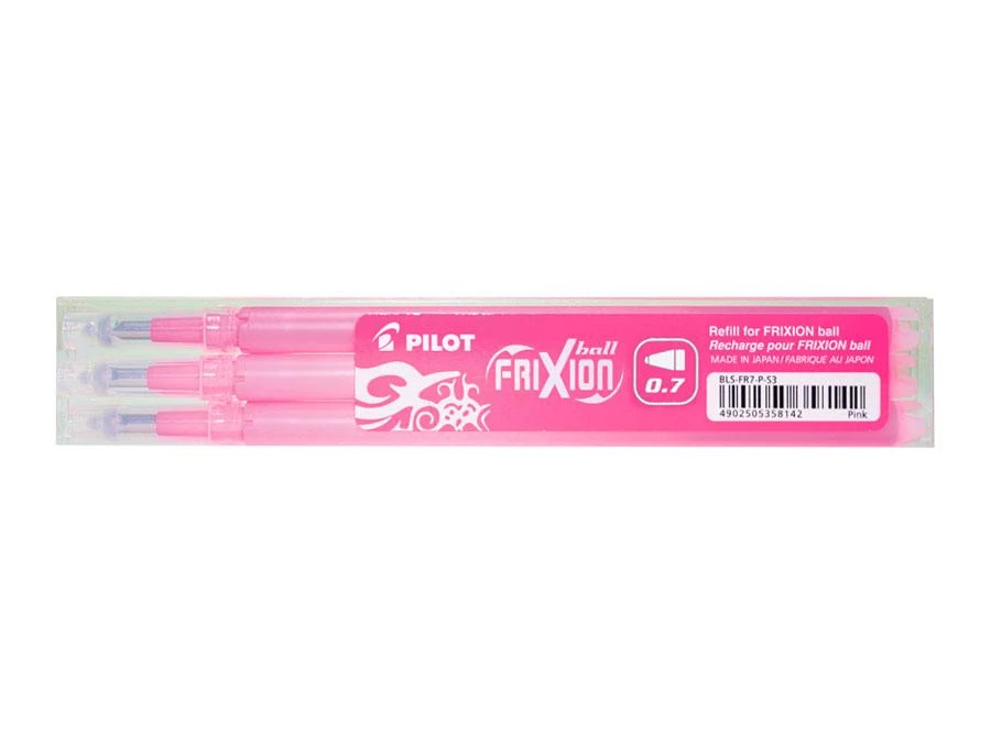 Pilot FriXion rožinės šerdelės 0,7 mm pakuotė