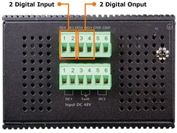Planet IP30 L2/L4 SNMP valdomas 8 prievadų Gigabit POE+(AT) jungiklis + 2 prievadų Gigabit SFP pramoninis jungiklis (nuo -40 iki 75 C)