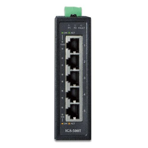 Šakotuvas PLANET IGS-500T tinklo komutatorius Ne-valdomas Gigabit Ethernet (10/100/1000) Mėlyna