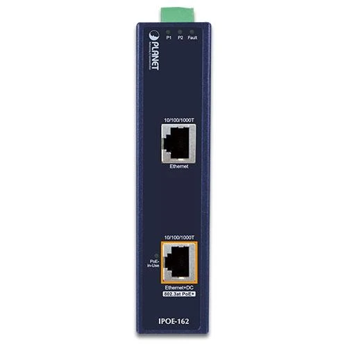 Šakotuvas „Planet IPOE-162“ gigabito „PoE+“ injektorius