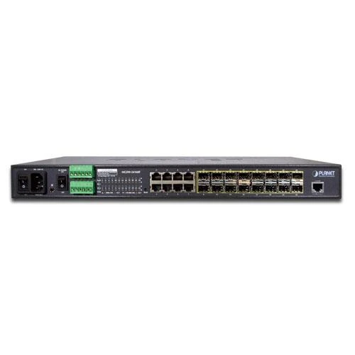 Šakotuvas PLANET MGSW-24160F tinklo jungiklis Valdomas L2+ Gigabit Ethernet (10/100/1000) Maitinimas per Ethernet (PoE) 1U Mėlyna