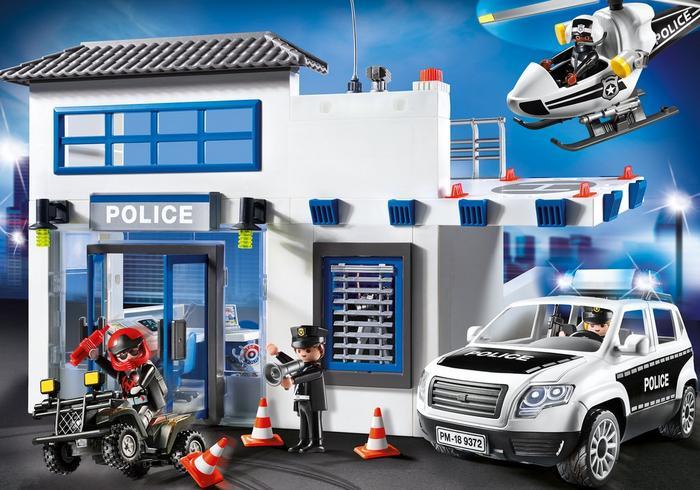 Žaislų Rinkinys - Playmobil 9372 City Action Policijos Nuovada Su Figūrėlėmis Ir Priedais - Marga