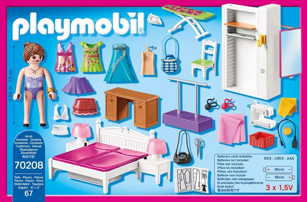 „Playmobil Dollhouse“ 70208 miegamasis su siuvimo kampu