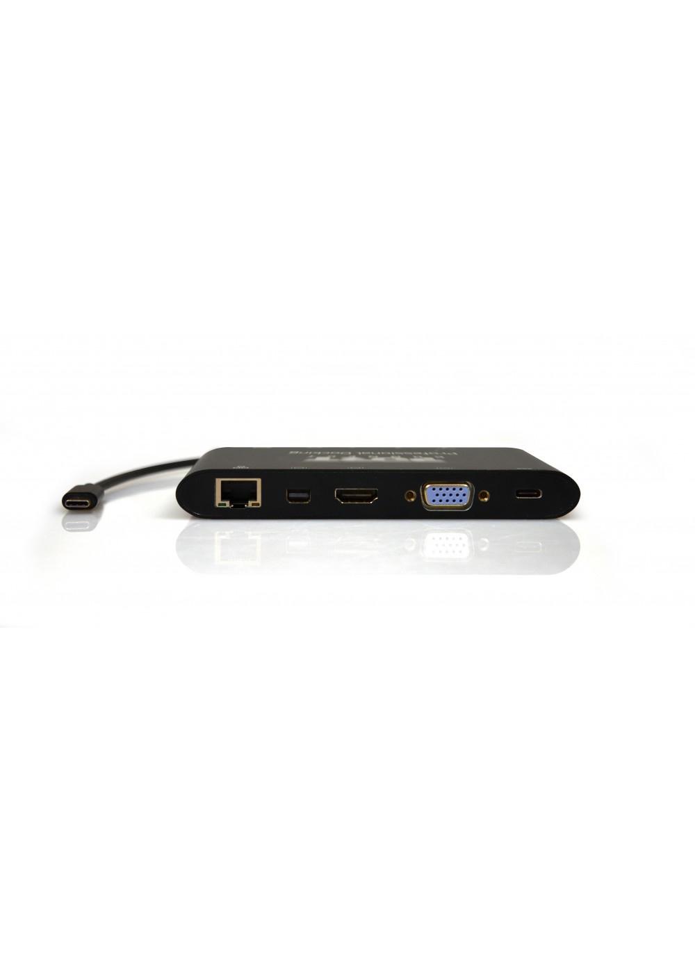 PORT DESIGNS DOKINGAS C TIPO TRAVEL 1 X 4K ++ Ethernet LAN (RJ-45) jungtys 1, VGA (D-Sub) jungtys 1 kiekis, USB 3.0 (3.1 Gen 1) jungtys 3 kiekis, HDMI jungtys 1 kiekis, USB 3.0 ( 3.1 Gen 1) C tipo jungtys 1 kiekis