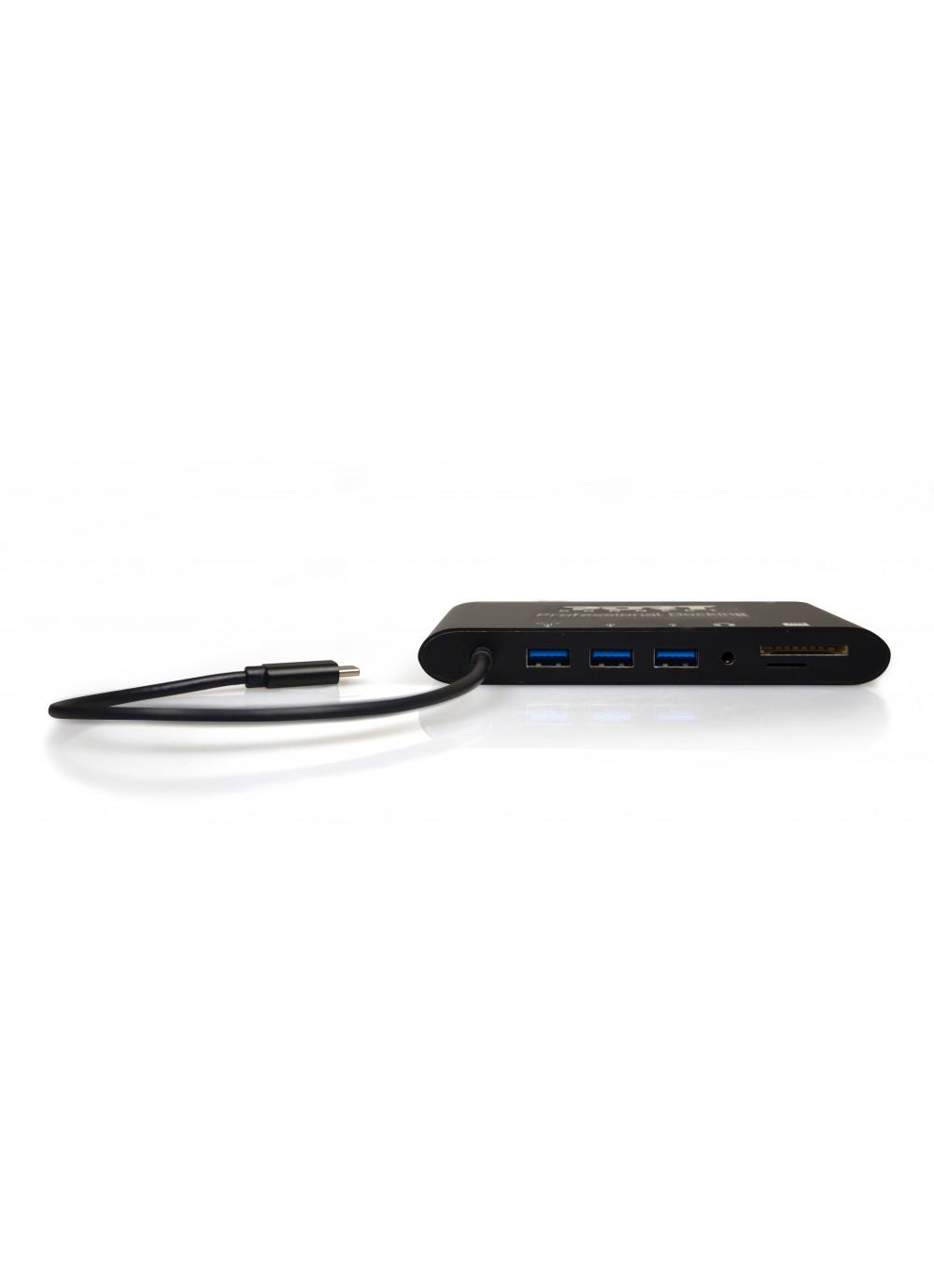 PORT DESIGNS DOKINGAS C TIPO TRAVEL 1 X 4K ++ Ethernet LAN (RJ-45) jungtys 1, VGA (D-Sub) jungtys 1 kiekis, USB 3.0 (3.1 Gen 1) jungtys 3 kiekis, HDMI jungtys 1 kiekis, USB 3.0 ( 3.1 Gen 1) C tipo jungtys 1 kiekis