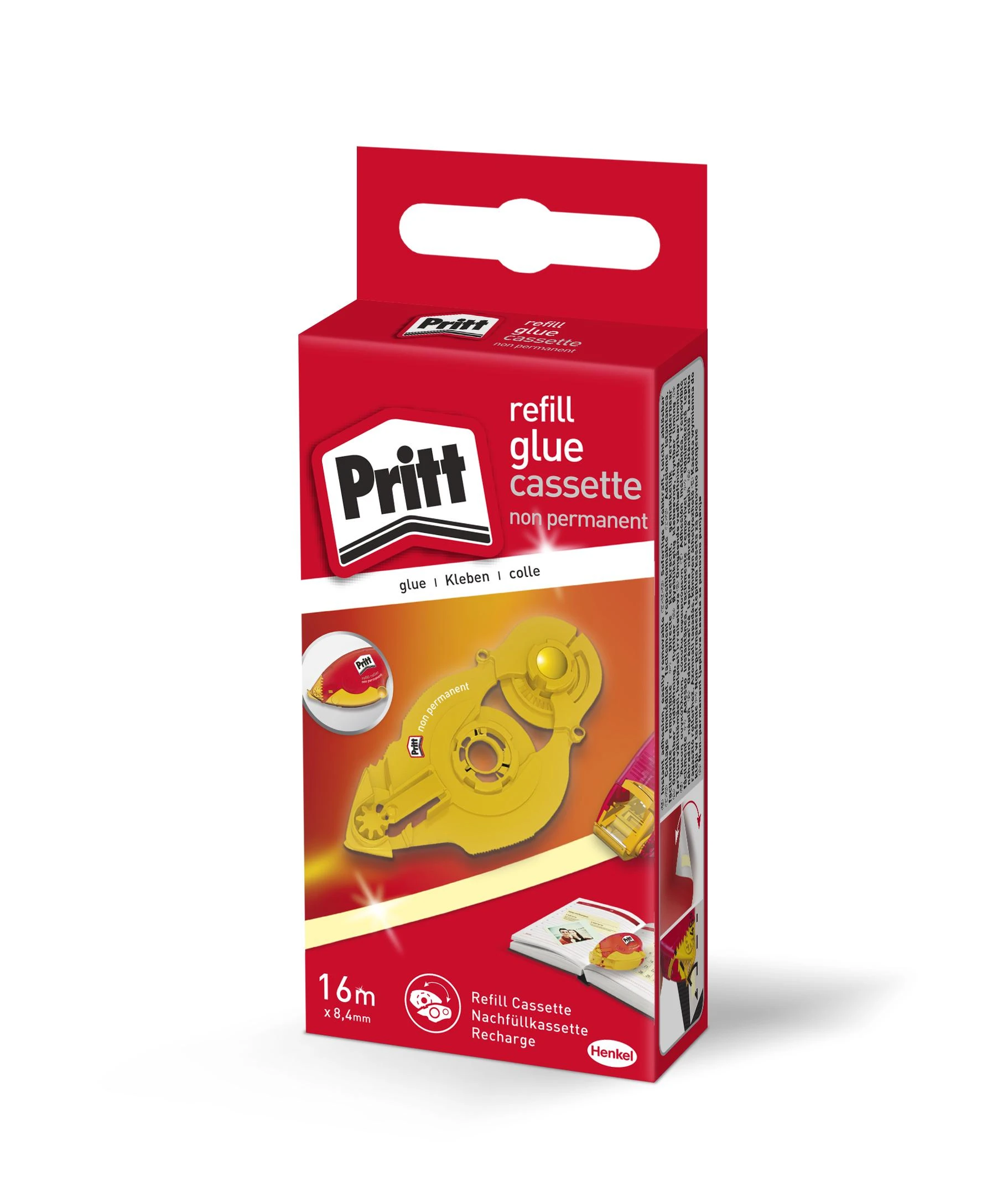 Pritt Pripildymas klijų juosta, kasetė, B: 8,4 mm, 16 m, nepermanentinis