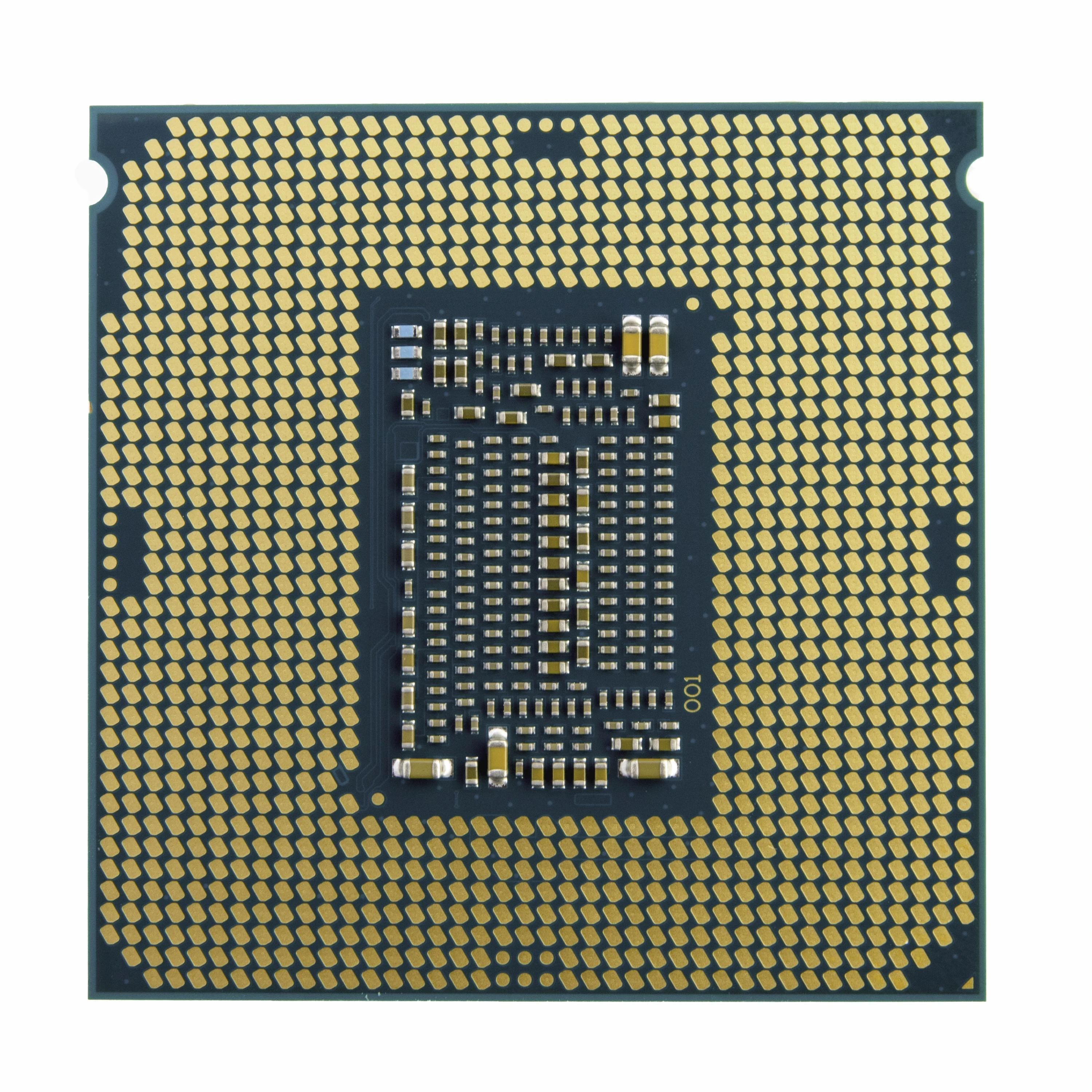 Intel Xeon 4214R procesoriaus apatinė jungčių pusė