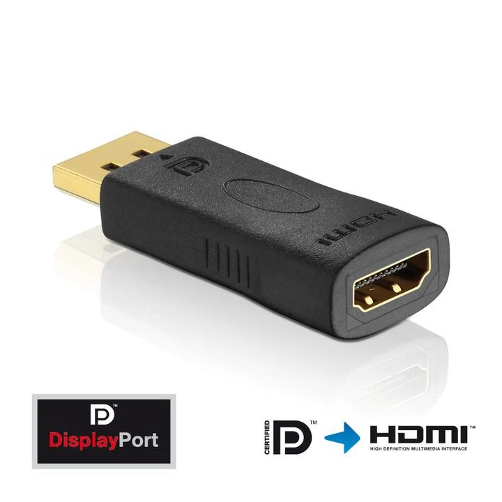 DisplayPort į HDMI adapteris su auksinėmis jungtimis