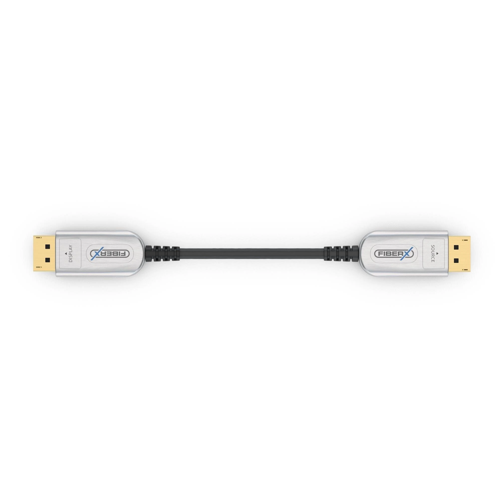 DisplayPort FiberX šviesolaidinis kabelis su metalinėmis jungtimis