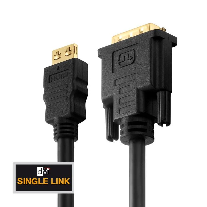 HDMI į DVI adapterio laidas su paauksuotomis jungtimis