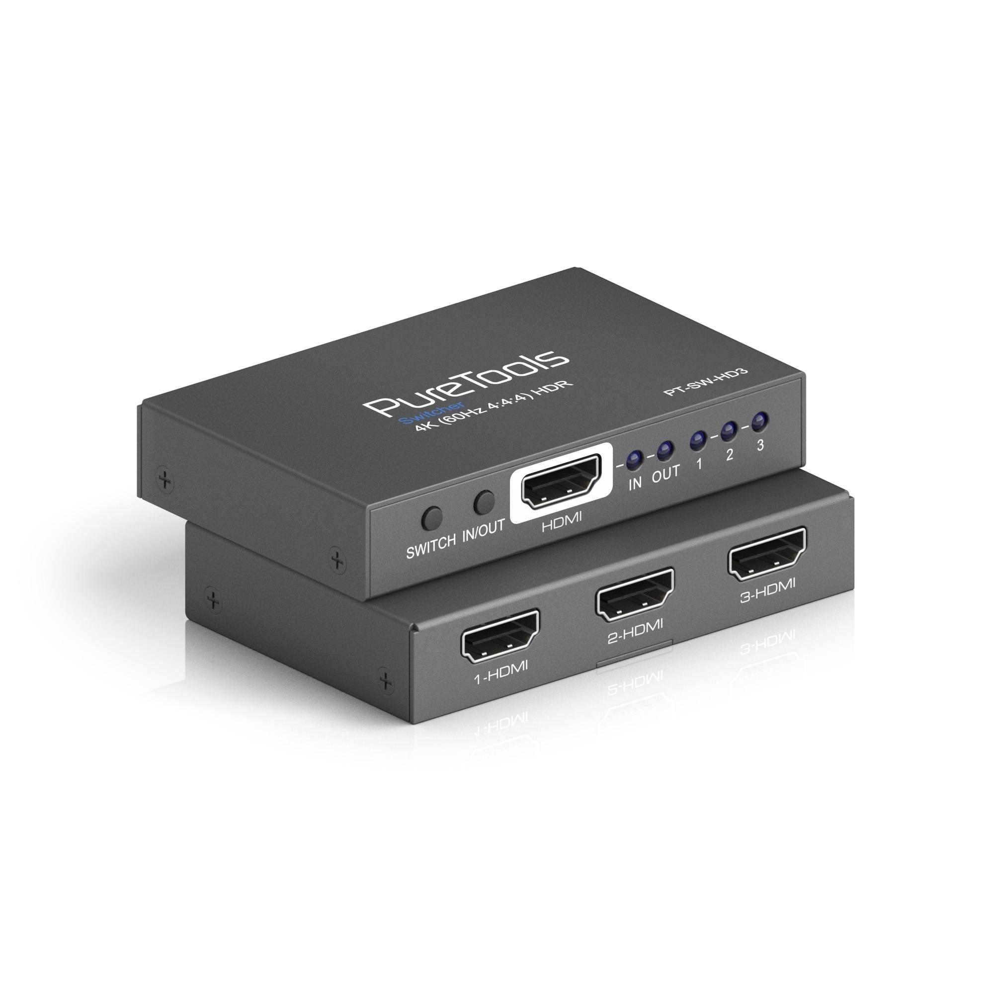 PureLink PureTools – HDMI jungiklis 3x1, 4K (60Hz 4:4:4) + HDR