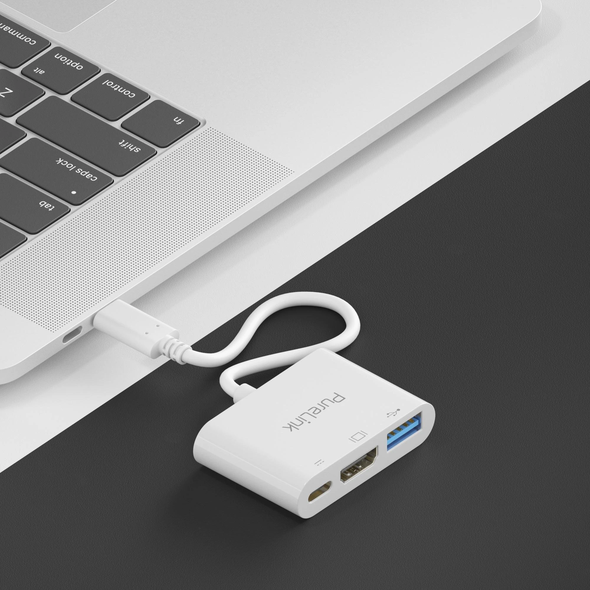 „PureLink“ USB-C prie kelių prievadų adapteris – „iSeries“ – baltas – 0,10 m