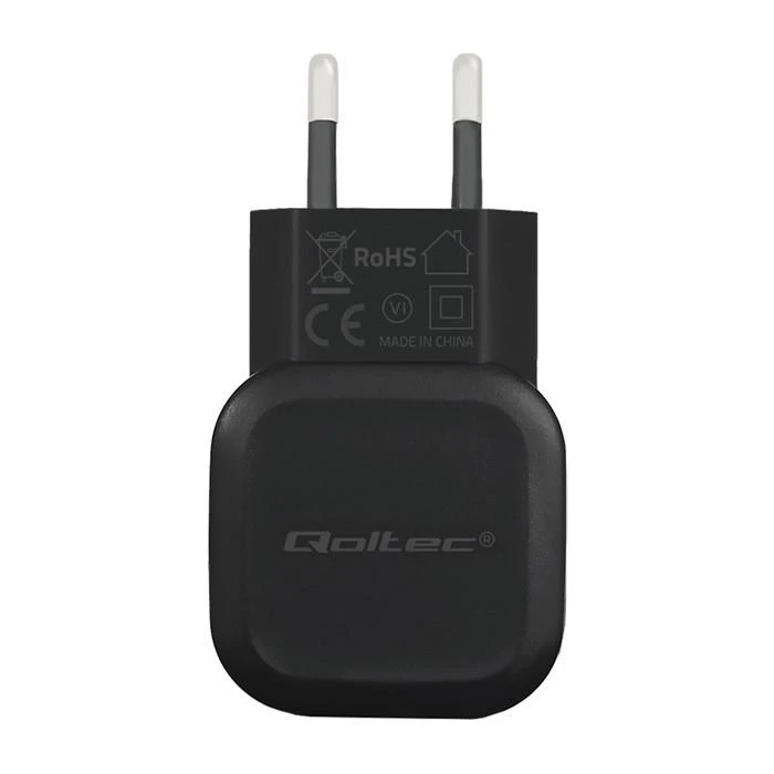 QOLTEC 50184 AC adapter for Išmanusis telefonas/Planšetė 12W 5V 2.4A USB + USB typC