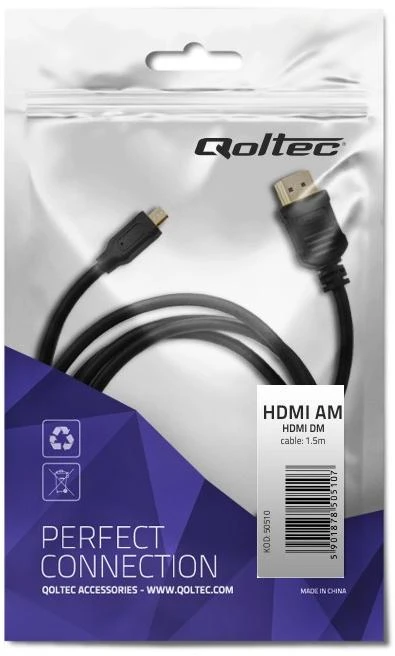 Qoltec HDMI į Micro HDMI laidas 1.5m pakuotėje