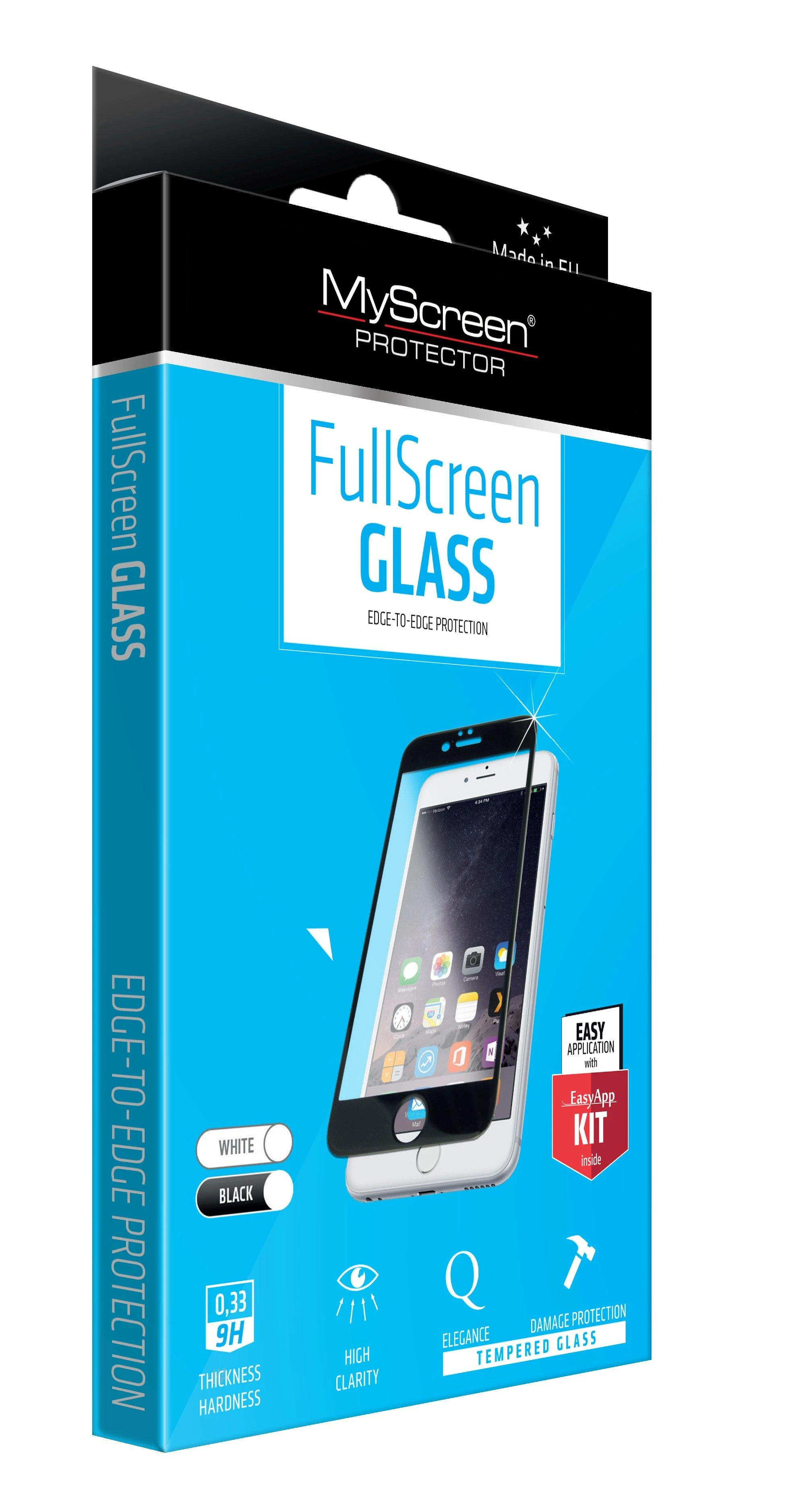 MyScreen MS Diamond Glass Edge 3D SAM G950 S8 su juodos spalvos krašteliu apsauginis stiklas