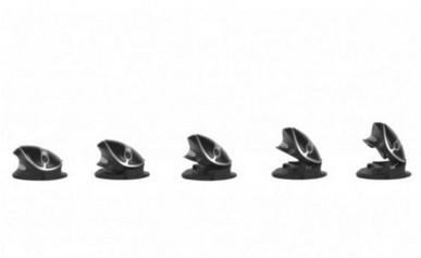 Ergo Finland R-Go Oyster Pelė Wireless - Ambidextrous - RF belaidė - 1200 DPI - Sidabrinis