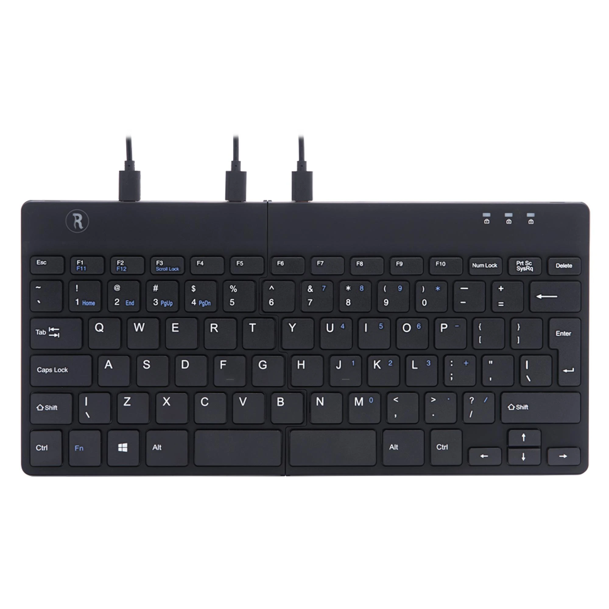 R Go Tools BREAK ERGONOMIC Klaviatūra QWERTY - US Juodas su laidu