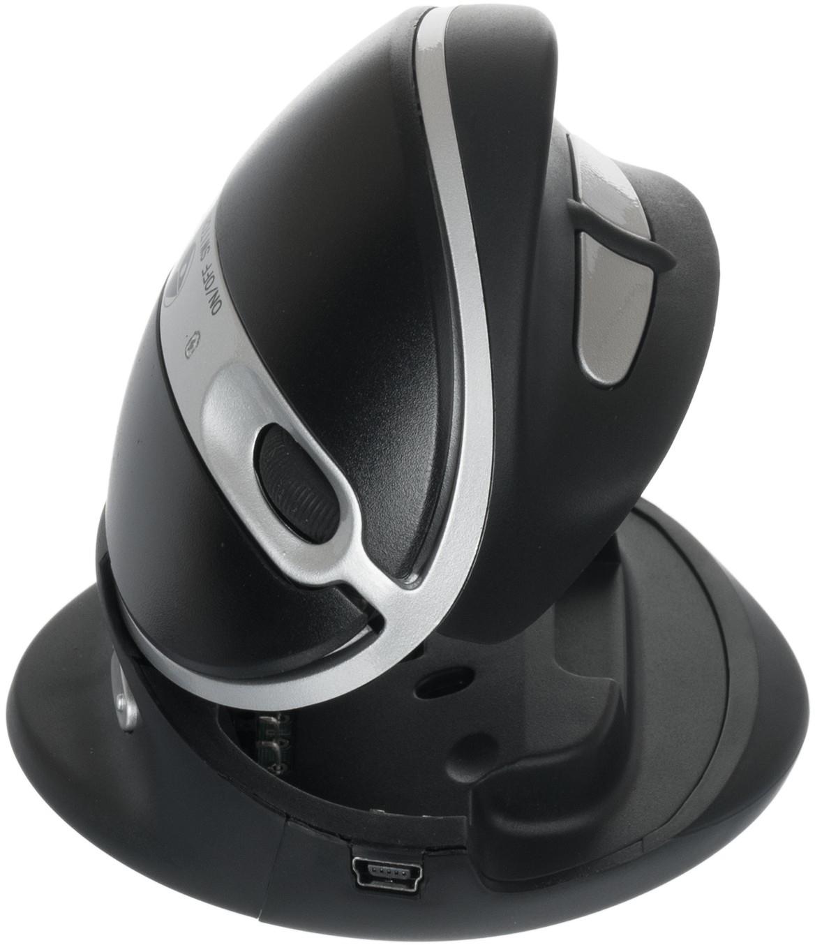 Ergo Finland R-Go Oyster Pelė Wireless - Ambidextrous - RF belaidė - 1200 DPI - Sidabrinis