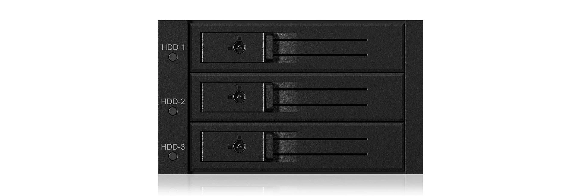 Icy Box 3-jų diskų stalčius su HDD indikatoriais
