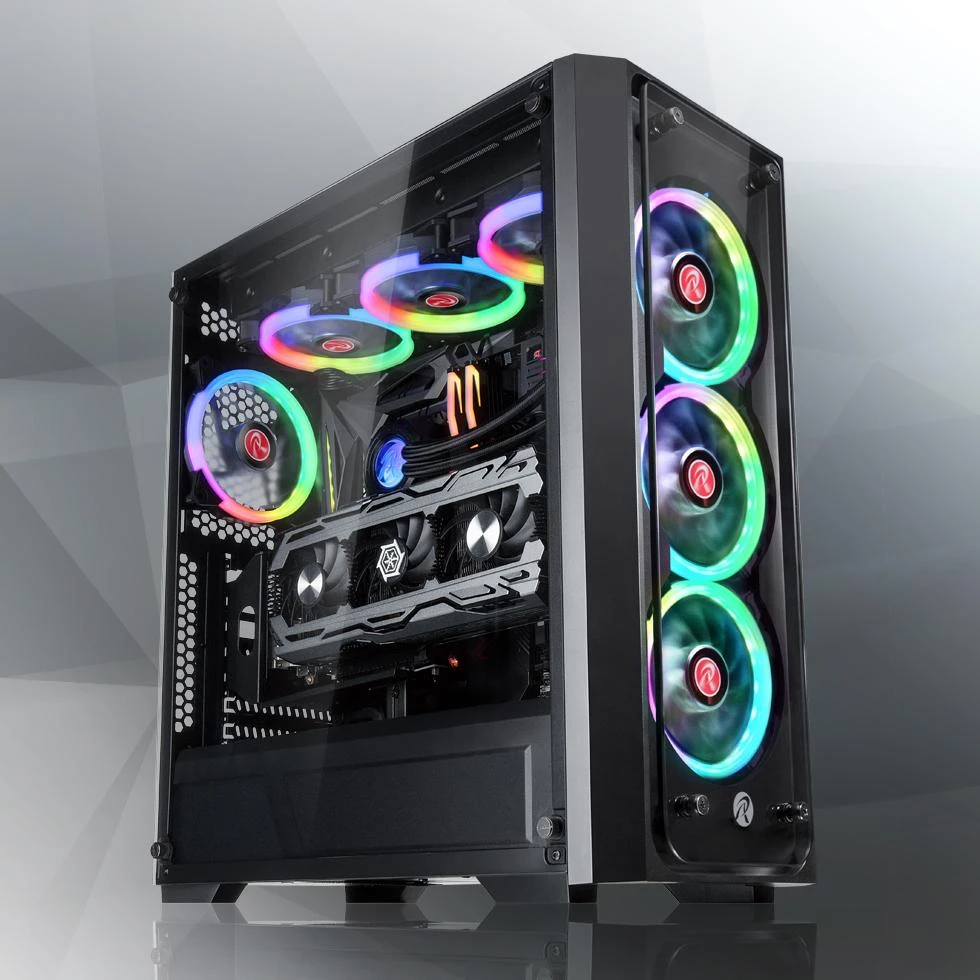 Raijintek PONOS TG4 korpusas - juodas