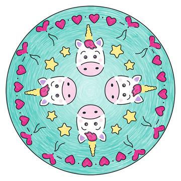 Ravensburger kūrybinis rinkinys „Mini Mandala-Designer: Vienaragis“, nuo 6 m.
