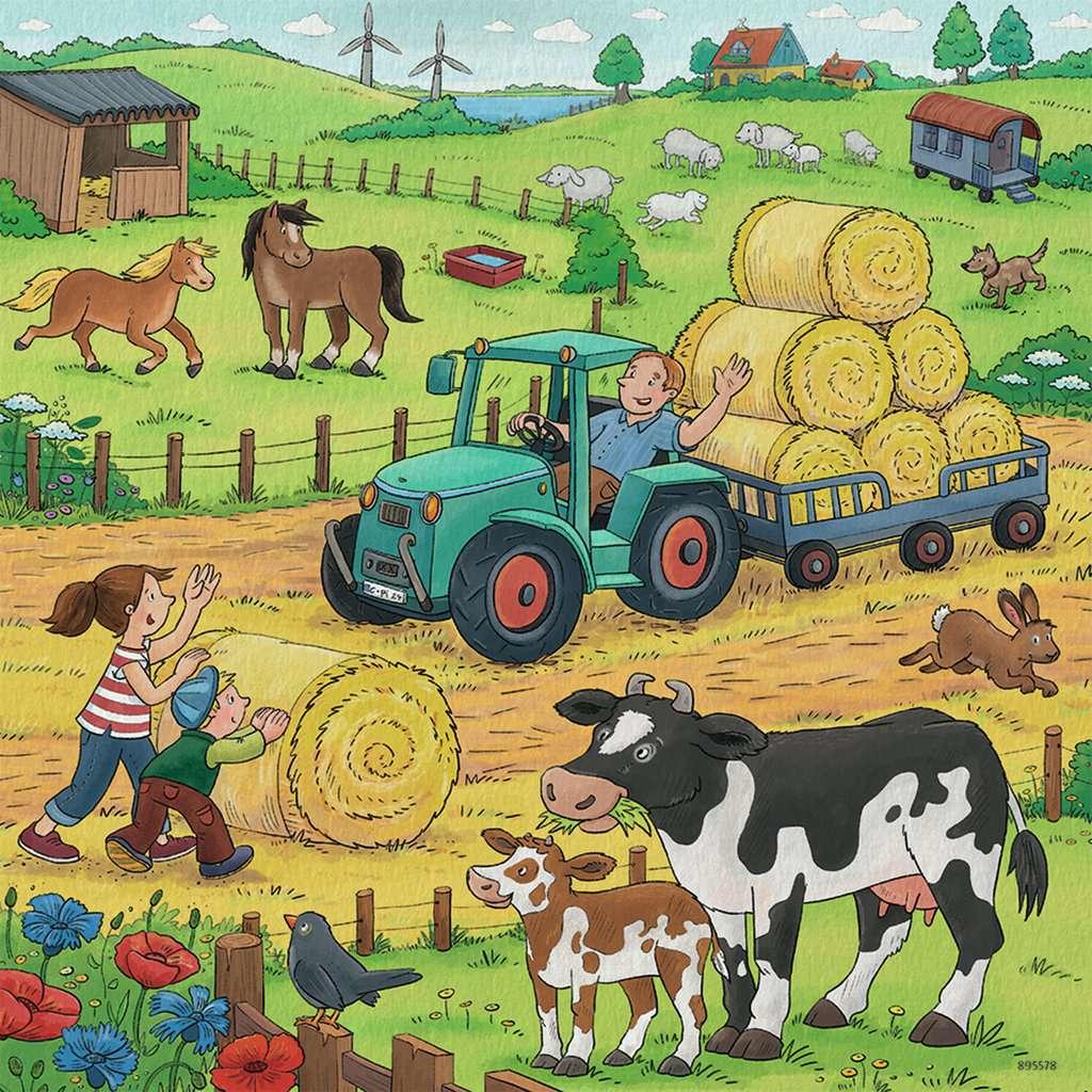 Ravensburger 3 dėlionės „Ūkyje“, 3×49 det., nuo 5 m.
