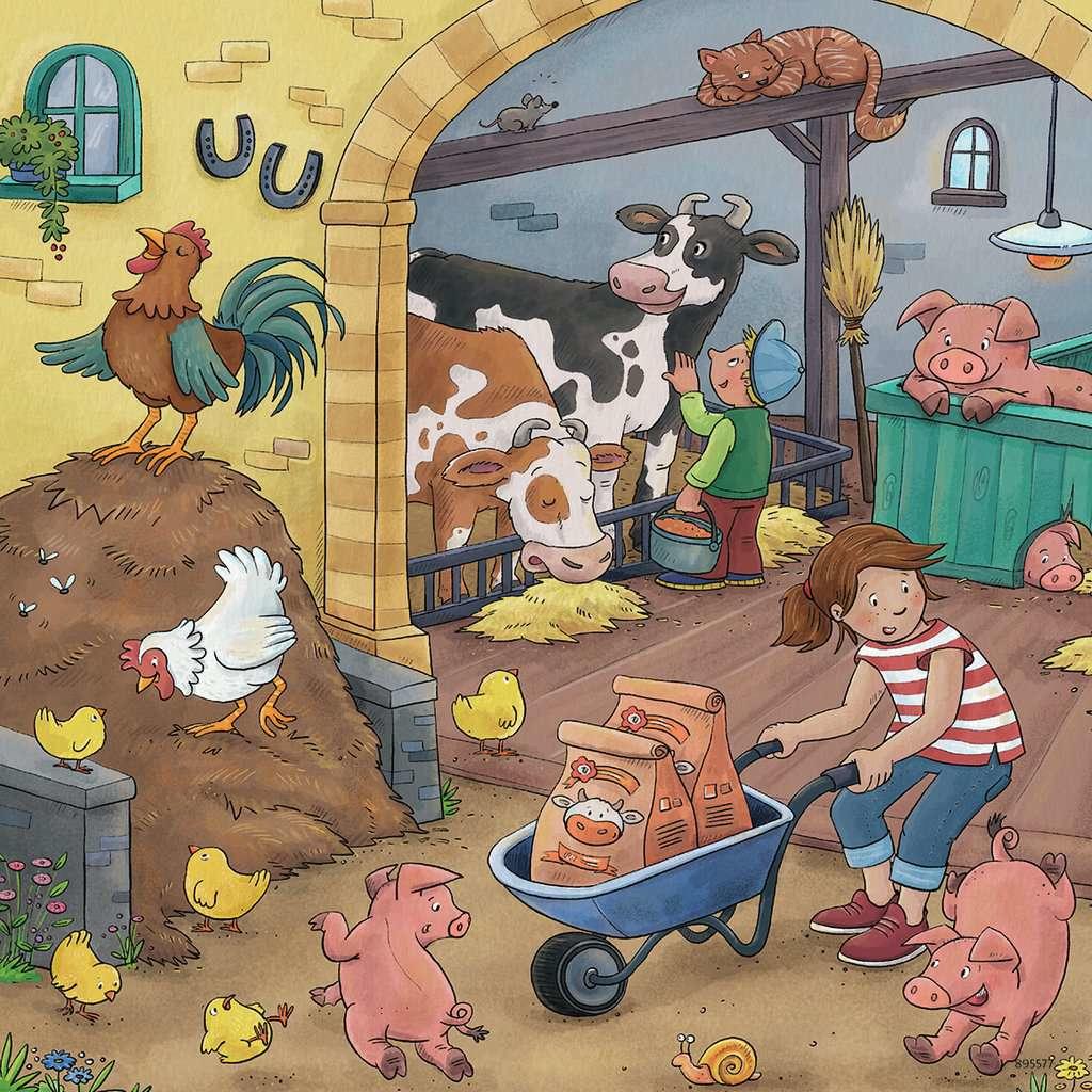 Ravensburger 3 dėlionės „Ūkyje“, 3×49 det., nuo 5 m.