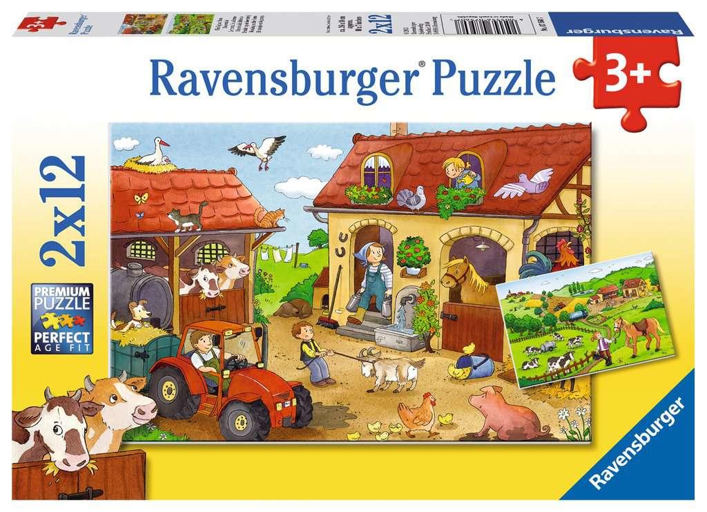 Ravensburger Dėlionė 2x12 vnt. - Ūkis aprašymas - Prekės nuotrauka