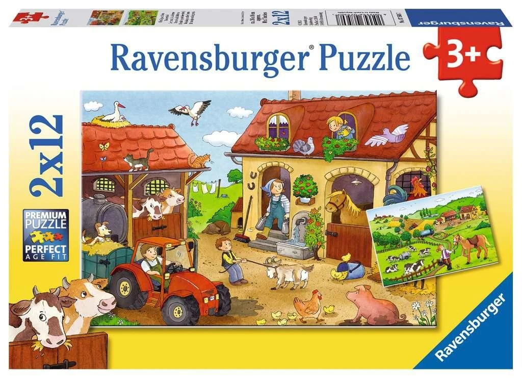 Ravensburger Dėlionė 2x12 vnt. - Ūkis aprašymas - Prekės nuotrauka