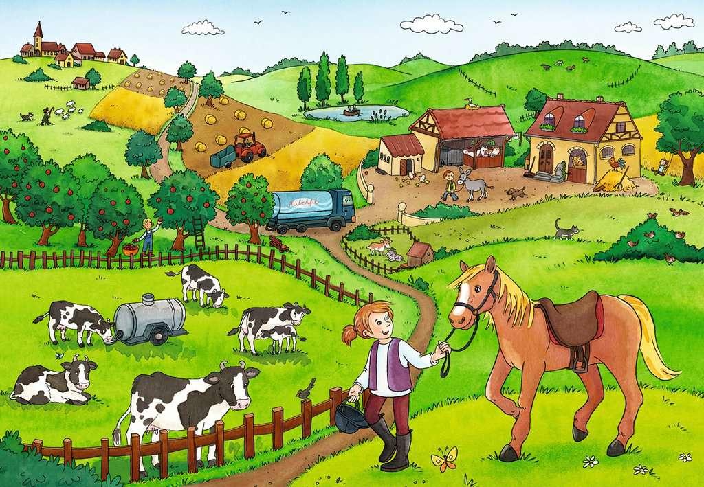 Ravensburger Dėlionė 2x12 vnt. - Ūkis aprašymas - Prekės nuotrauka