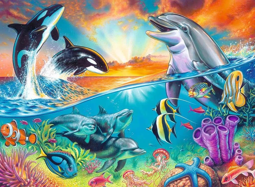 Ravensburger Dėlionė 200 vnt. - Vandens gyvūnai
