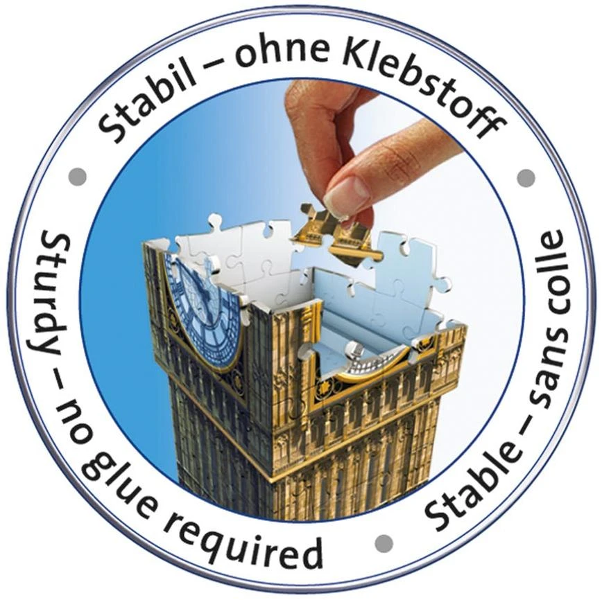 Ravensburger "3D" Dėlionė 216 vnt. - Vestminsterio laikrodžio bokštas (Big Ben)