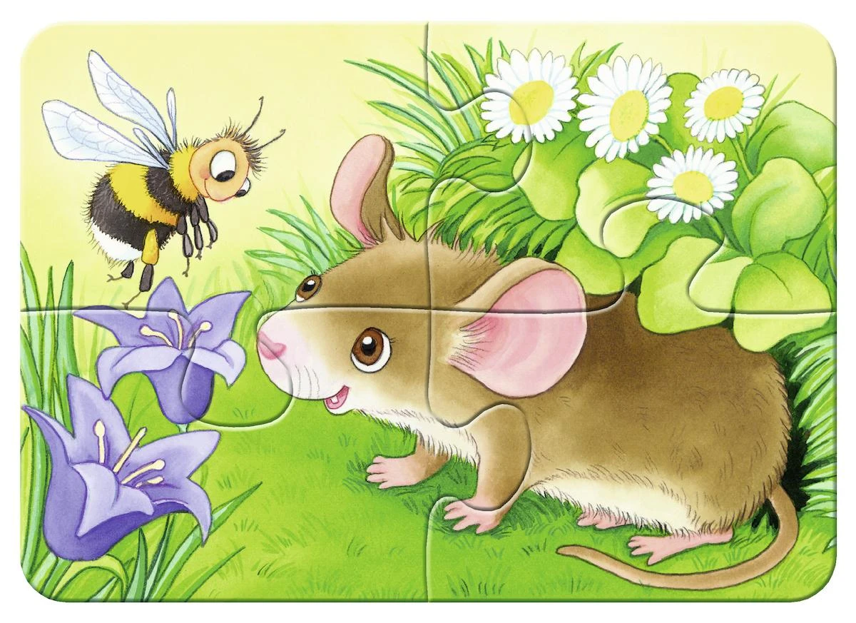 Ravensburger Dėlionė 20 vnt. - Mieli pievos gyventojai