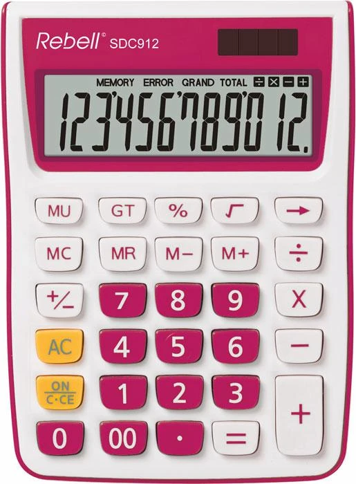 Rožinis stalo skaičiuotuvas Rebell SDC 912