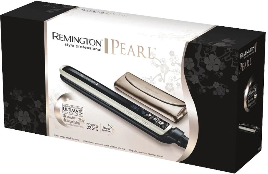 Remington | PEARL Plaukų tiesintuvas | S9500 | Garantija 24 mėn. | Ceramic heating system | Ekranas Digital display | Temperature (min) 150 °C | Temperature (max) 235 °C | Juodas