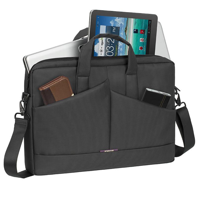 RIVACASE 8731 Diagonal Plus Nešiojamas kompiuteris Bag 15.6" / 6 Pilkas