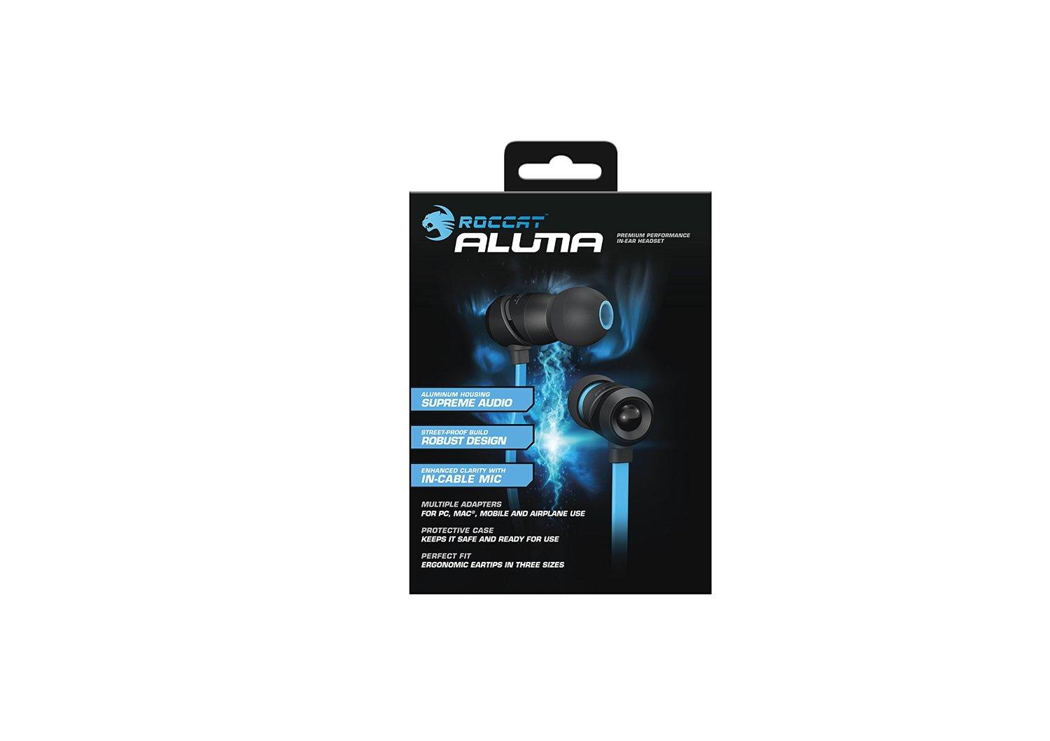 Į ausis įkišamos Ausinės Žaidimams Roccat Aluma, Juoda-mėlyna