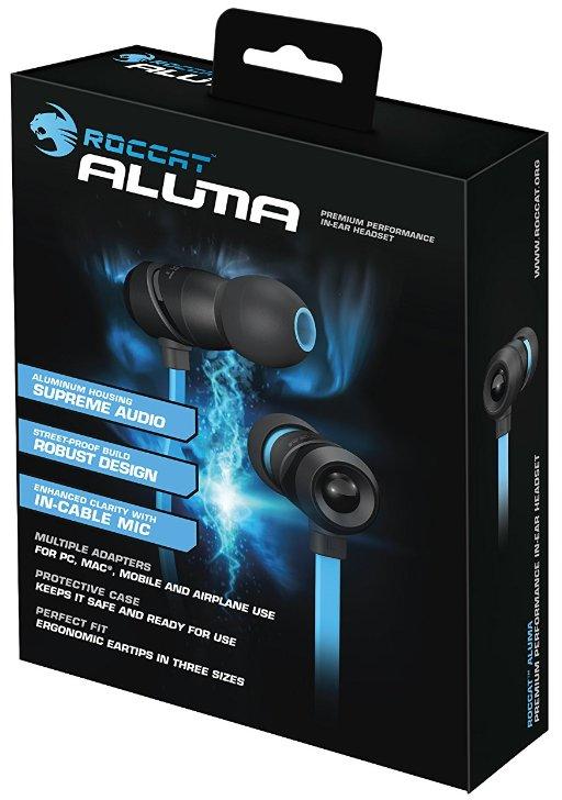 Į ausis įkišamos Ausinės Žaidimams Roccat Aluma, Juoda-mėlyna