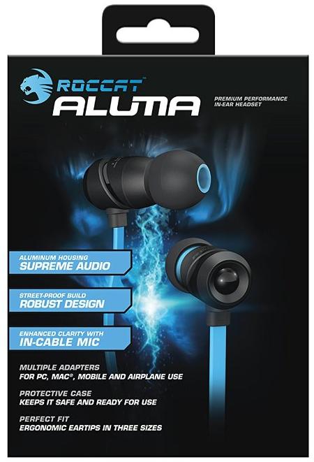 Į ausis įkišamos Ausinės Žaidimams Roccat Aluma, Juoda-mėlyna