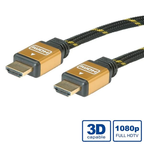 ROLINE HDMI kabelio jungtys su auksine danga