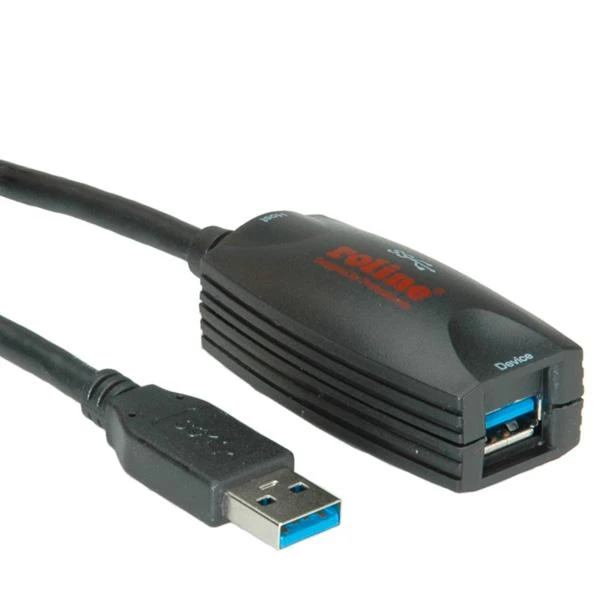 Kabelis USB Roline USB-A - USB-A 5 m Juodas (12.04.1096)