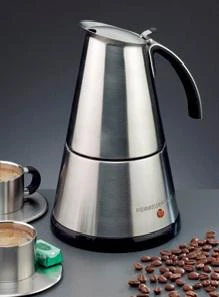 Kavos aparatas Rommelsbacher Espresso maker EKO 366/E Manual Elektrinė moka pot, 365 W, Nerūdijantis plienas/ juodas