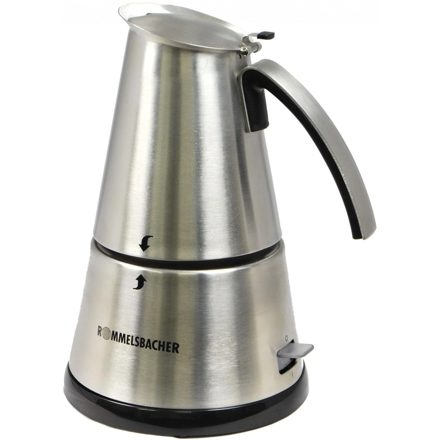 Kavos aparatas Rommelsbacher Espresso maker EKO 366/E Manual Elektrinė moka pot, 365 W, Nerūdijantis plienas/ juodas