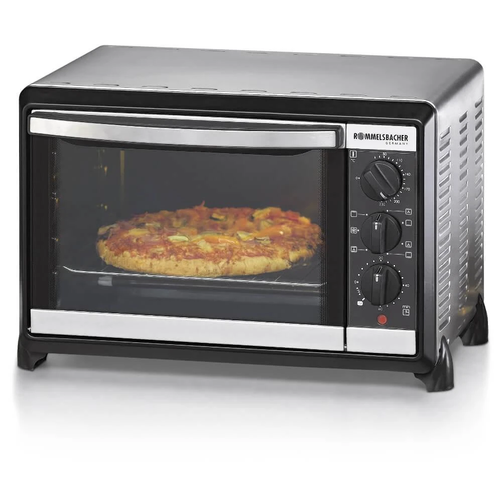 Elektrinė krosnelė ROMMELSBACHER BG 1055/E - 18 L - Juodas,Nerūdijantis plienas - Rotary - Nerūdijantis plienas - 3 shelves - 60 min