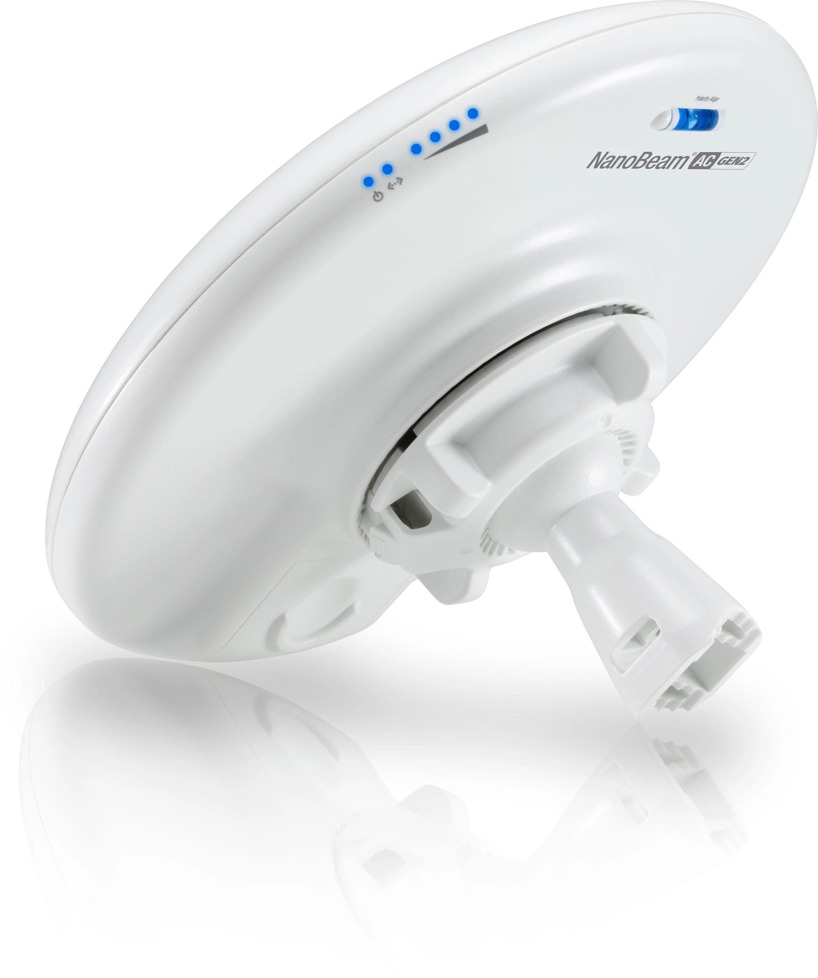 Ubiquiti NanoBeam AC Gen2 Wi-Fi radijas, 5 GHz, 19 dBi, 450+ Mbps, baltas NBE-5AC-GEN2 / UBI-NBE-5AC-GEN2