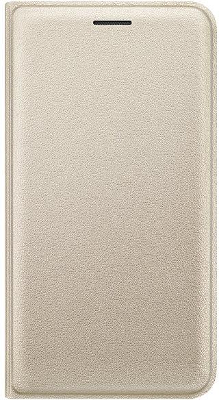 Samsung Galaxy J1 (2016) Flip atverčiamas dėklas - piniginė (Auksinis)
