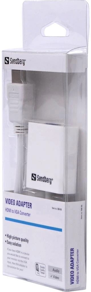 Sandberg HDMI į VGA adapteris pakuotėje